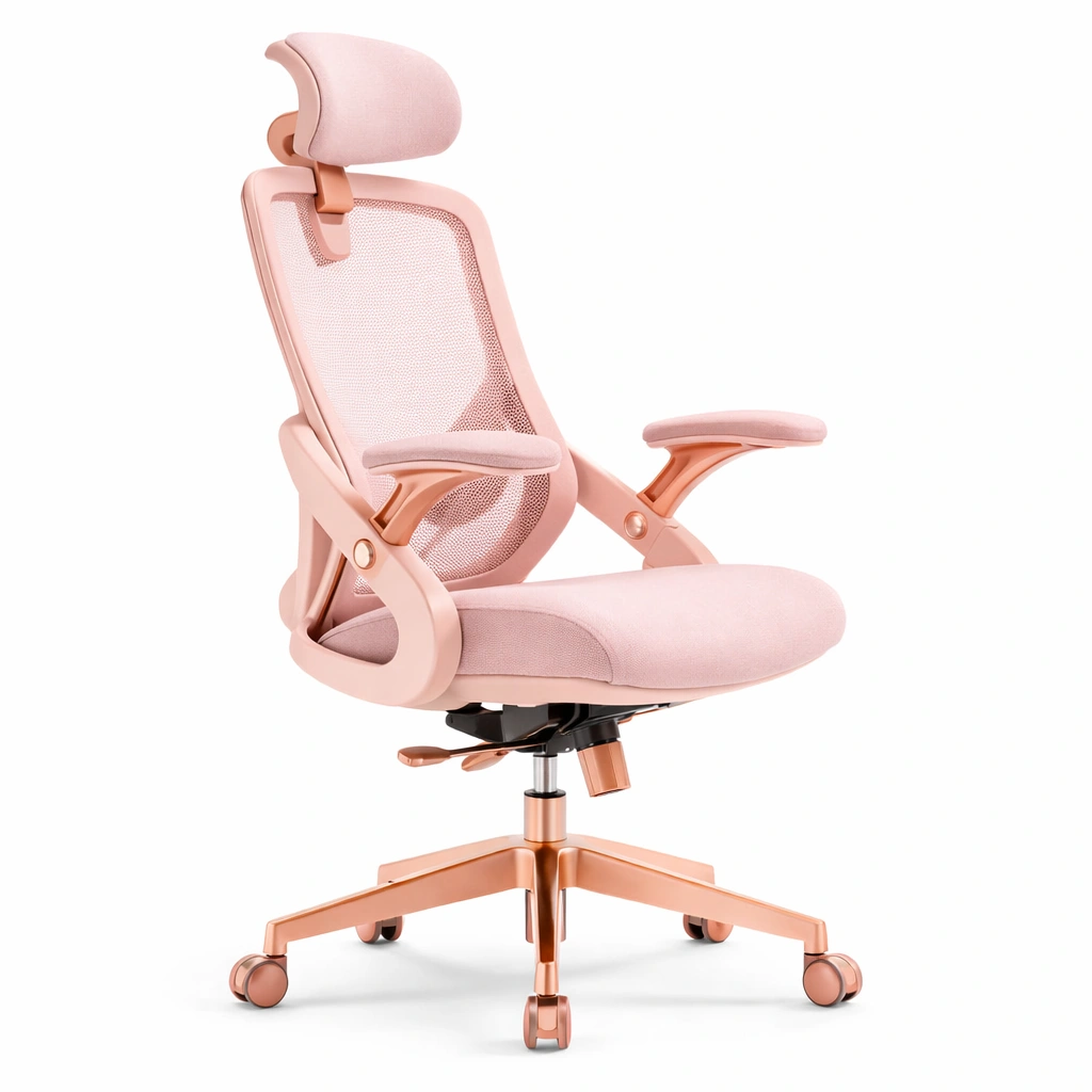 Silla de oficina ergonomica con reposacabezas ajustable y estructura reforzada-cozanoe